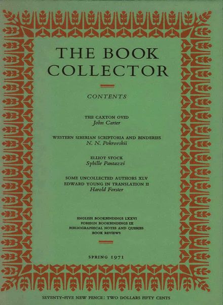 The Book Collector – Spring 1971