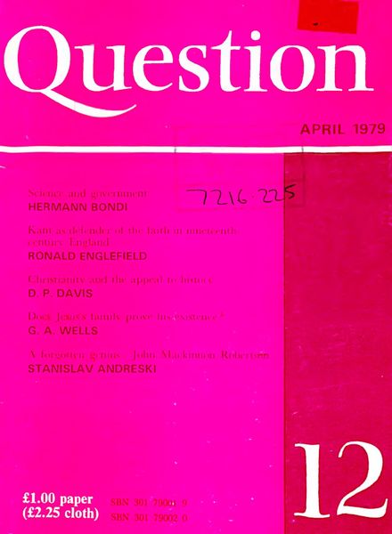 New Humanist – Question April 1979