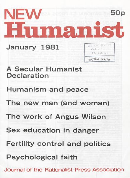New Humanist – January 1981
