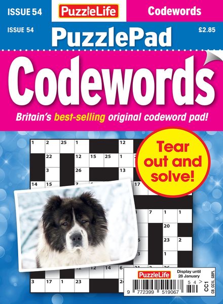 PuzzleLife PuzzlePad Codewords – 31 December 2020