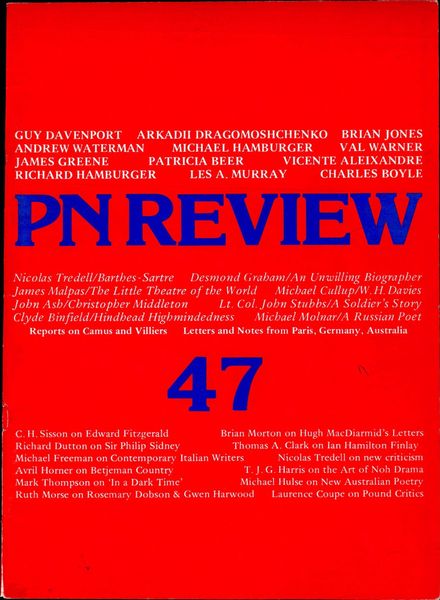 PN Review – January – February 1986