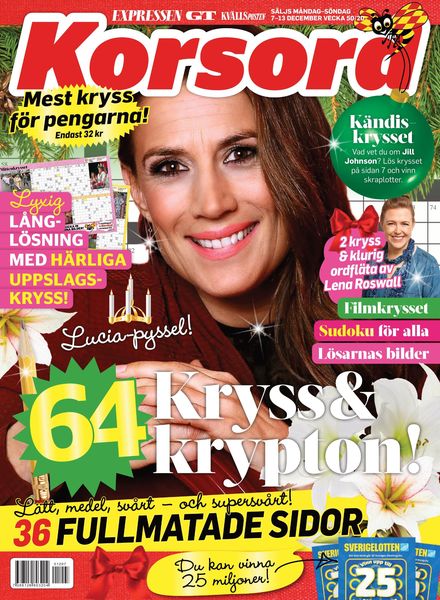 Korsord – 07 december 2020