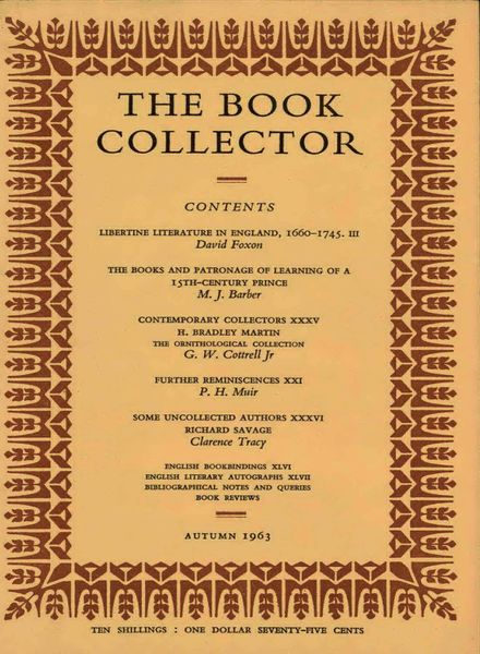 The Book Collector – Autumn 1963