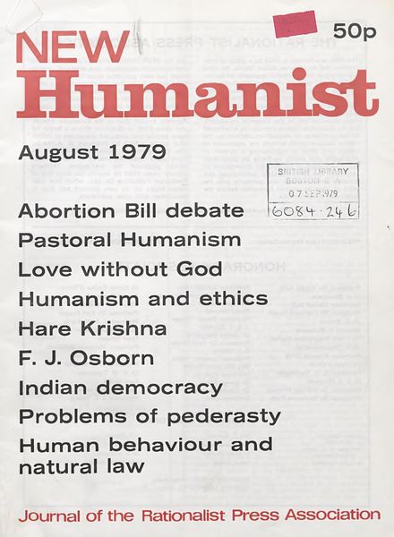 New Humanist – August 1979