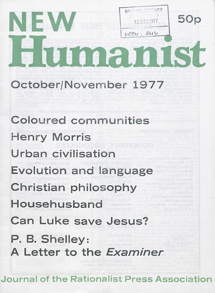 New Humanist – October-November 1977