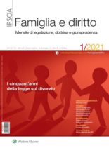 Famiglia e Diritto – Gennaio 2021