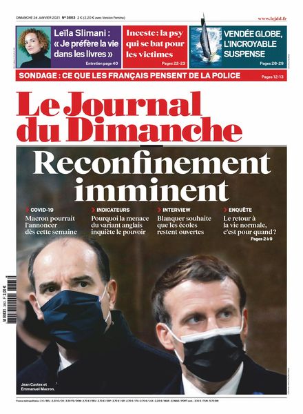 Le Journal du Dimanche – 24 janvier 2021