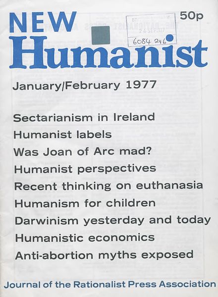New Humanist – January-February 1977