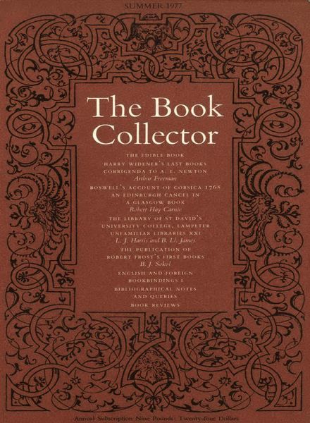 The Book Collector – Summer 1977