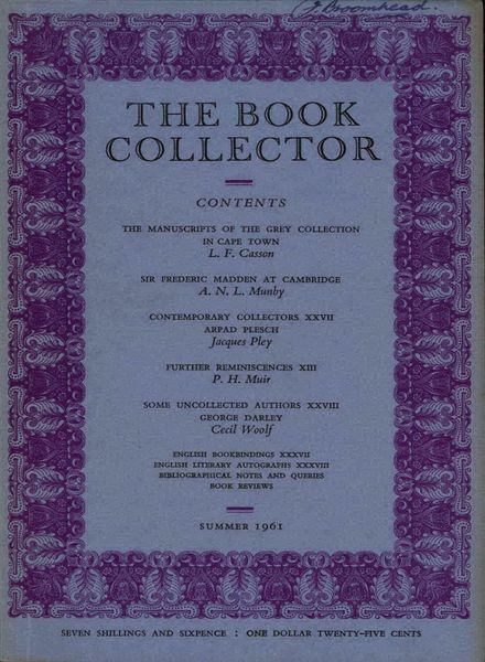 The Book Collector – Summer 1961