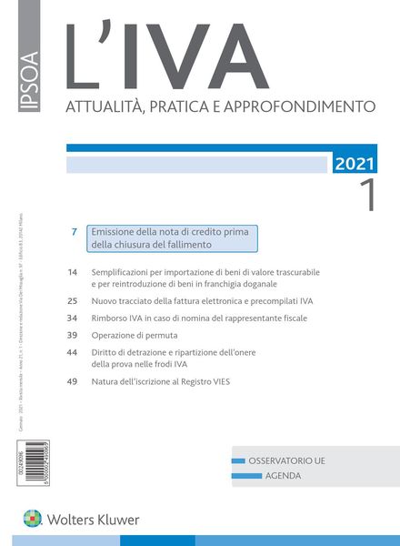 L’IVA – Gennaio 2021
