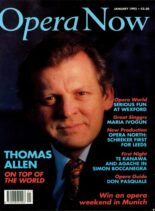 Opera Now – January 1992
