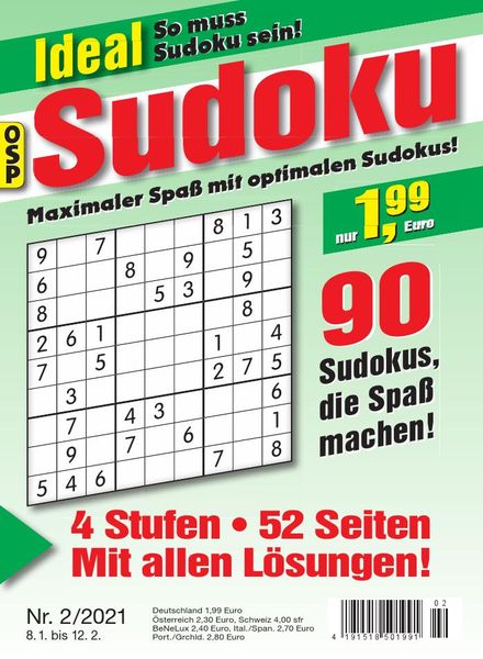Ideal Sudoku – 8 Januar 2021