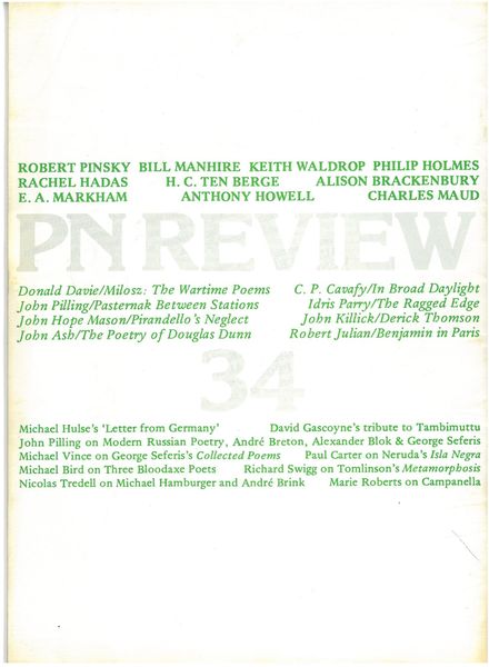 PN Review – November – December 1983