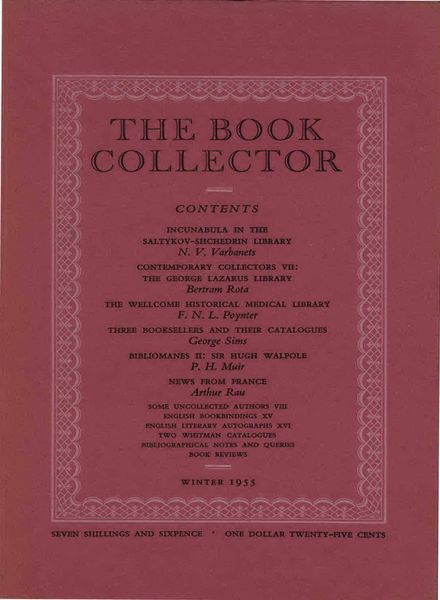 The Book Collector – Winter 1955