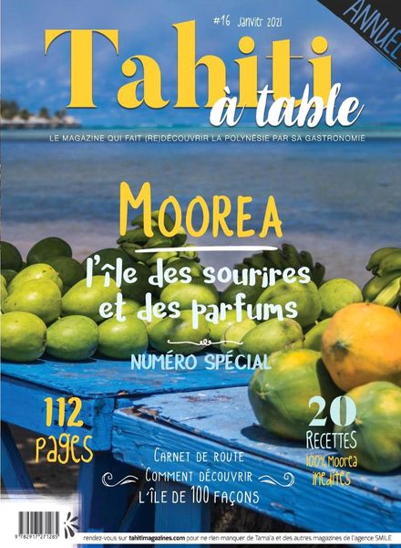 Tahiti a table – Janvier 2021