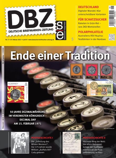 Deutsche Briefmarken-Zeitung – 19 Februar 2021