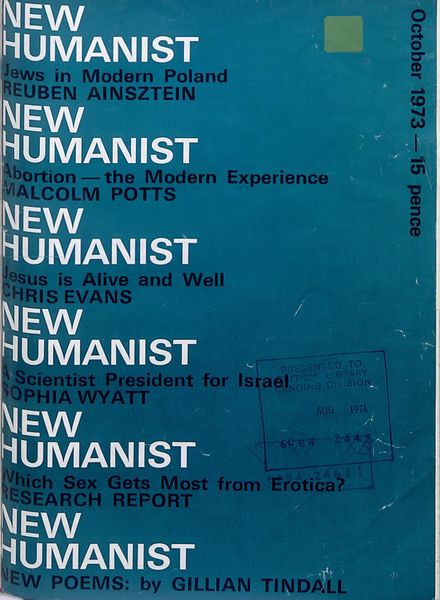 New Humanist – October 1973