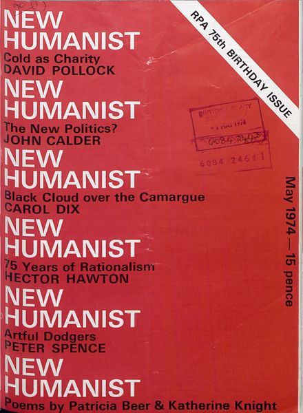 New Humanist – May 1974