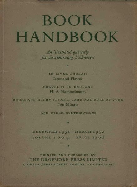 The Book Collector – December 1951 – March 1952, 1951
