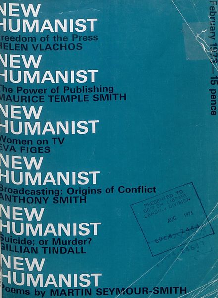 New Humanist – February 1973