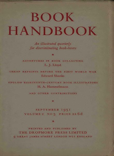 The Book Collector – September, 1951
