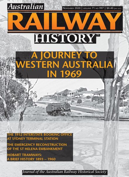 Australian Railway History – Issue 997 – November 2020