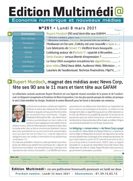 edition Multimedia – 8 Mars 2021