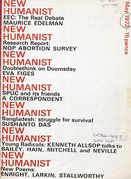 New Humanist – May 1972