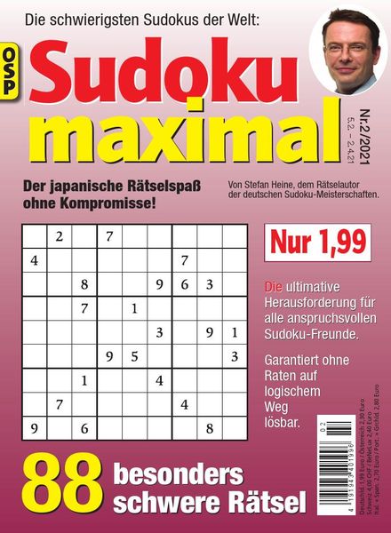 Sudoku Maximal – Nr.2 2021