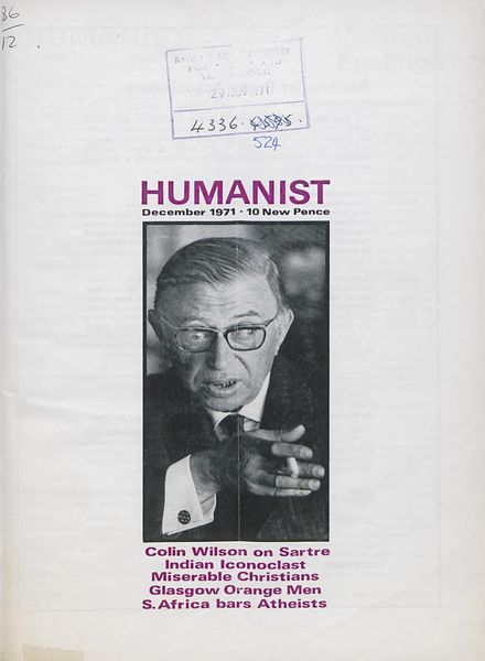 New Humanist – The Humanist, December 1971