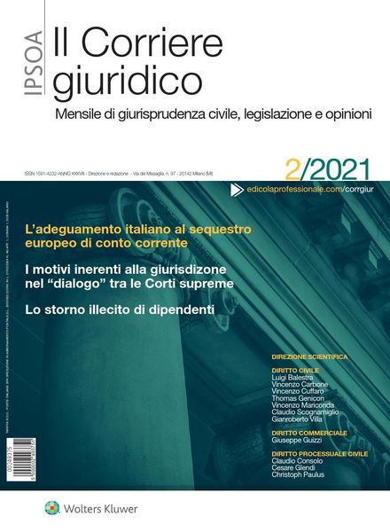 Il Corriere Giuridico – Febbraio 2021