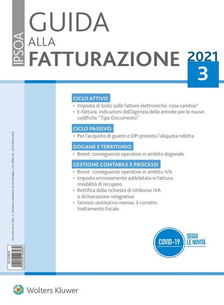 Guida alla Fatturazione – Marzo 2021