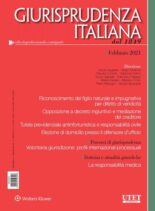 Giurisprudenza Italiana – Febbraio 2021
