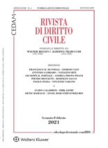 Rivista di Diritto Civile – Gennaio 2021