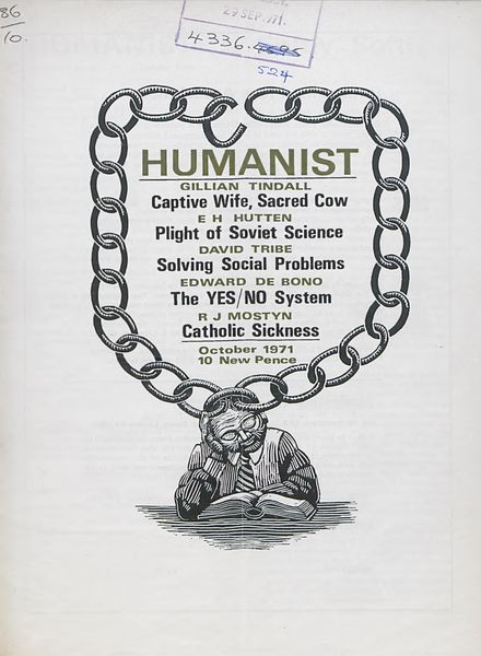 New Humanist – The Humanist, October 1971