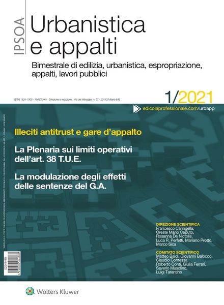 Urbanistica e appalti – Gennaio 2021