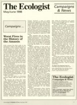 Resurgence & Ecologist – Campaigns & News May-June 1998