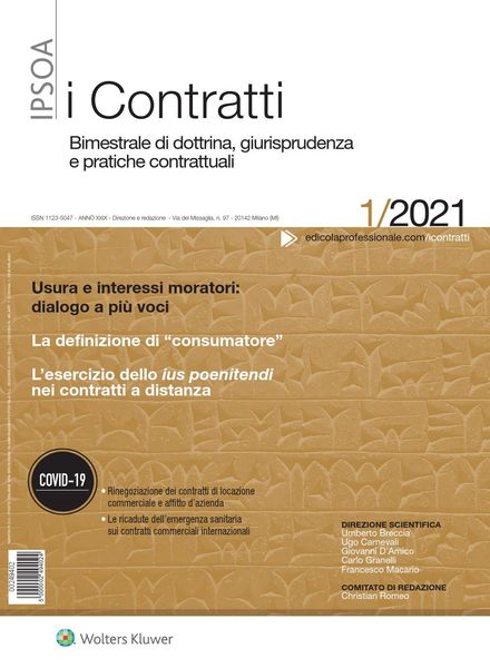 I Contratti – Gennaio 2021