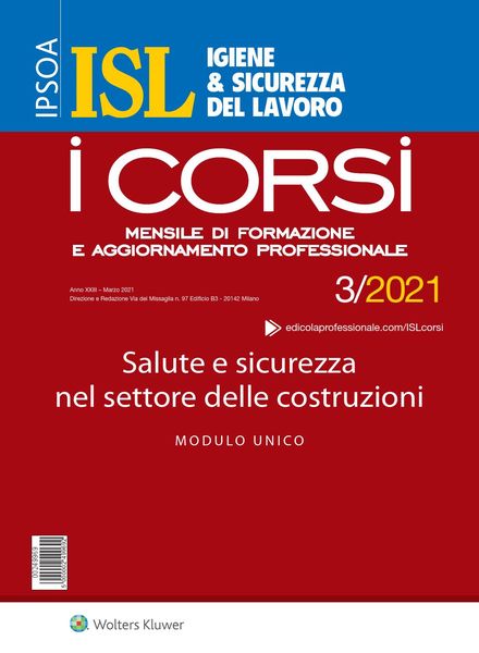 Igiene & Sicurezza del Lavoro Corsi – Marzo 2021