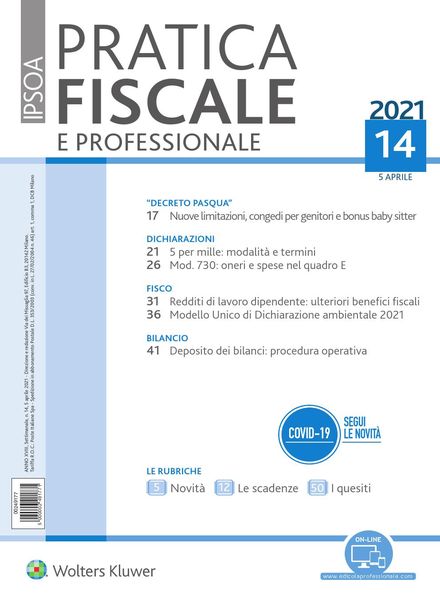 Pratica Fiscale e Professionale – 5 Aprile 2021