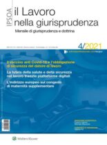Il lavoro nella giurisprudenza – Aprile 2021