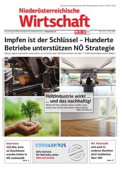 NiederOsterreichische Wirtschaft – 26 Marz 2021