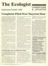 Resurgence & Ecologist – Campaigns & Updates September-October 1996