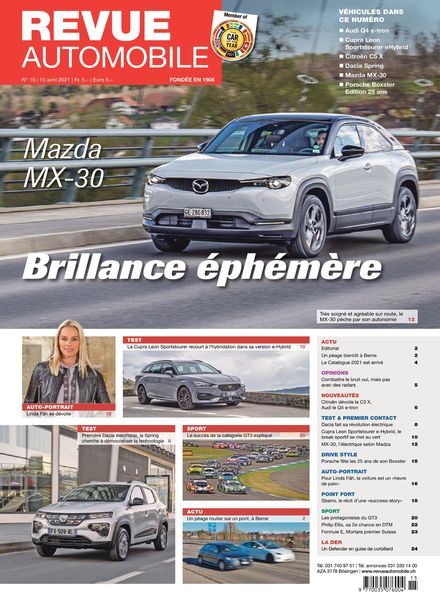 Revue Automobile – 15 avril 2021