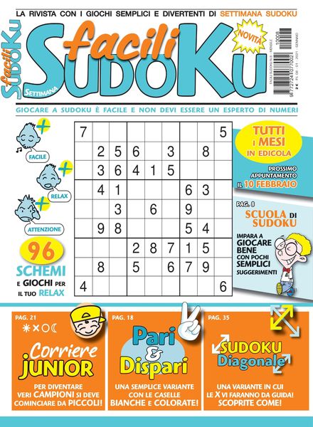 Facili Sudoku – gennaio 2021