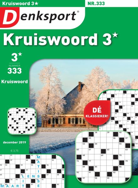 Denksport Kruiswoord 3 – 20 december 2019