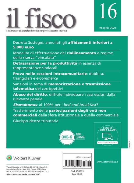 il fisco – 19 Aprile 2021