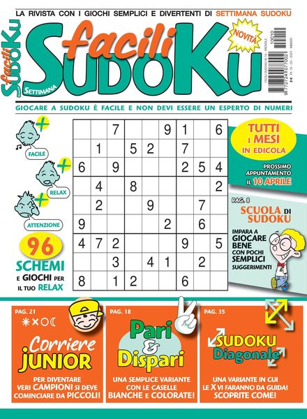 Facili Sudoku – marzo 2021
