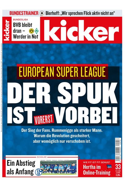 Kicker – 22 April 2021